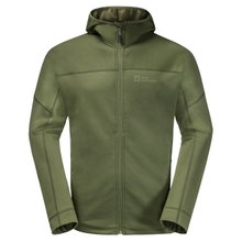 Jack Wolfskin Fleecejacke Hirschberg Hooded Fullzip grün Herren